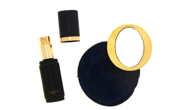 DIOR - Petit miroir de sac en métal doré