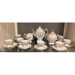 Service à café en porcelaine ancienne bl