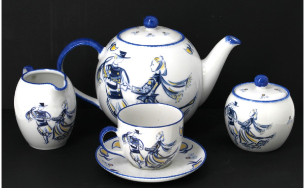 Porcelaine Croquet France - Service à th