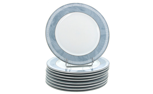 APILCO - 9 assiettes en porcelaine à déc