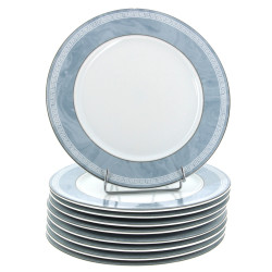 APILCO - 9 assiettes en porcelaine à déc