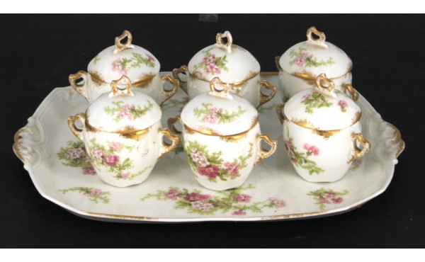 LIMOGES - Service à crème ancien en porc