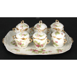 LIMOGES - Service à crème ancien en porc