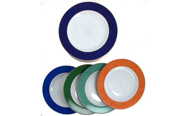 HAVILAND - 20 assiettes plates à bordure