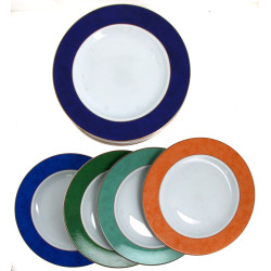 HAVILAND - 20 assiettes plates à bordure