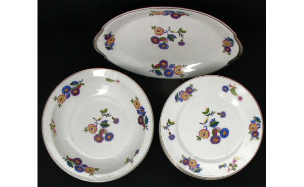 LIMOGES Art Déco - 8 assiettes plates, u