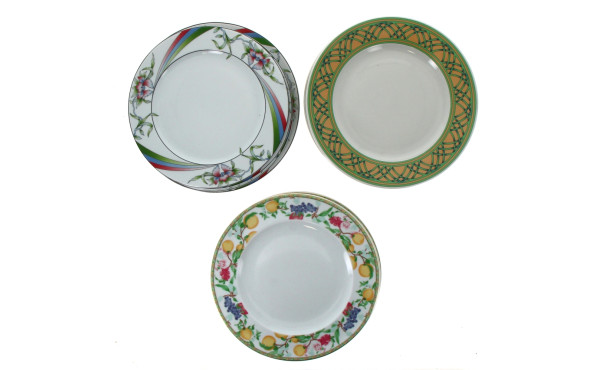 Thème Fleurs et Fruits - 6 assiettes en 