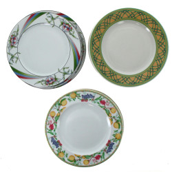 Thème Fleurs et Fruits - 6 assiettes en 
