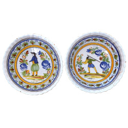 Paire de jattes creuses anciennes, avant