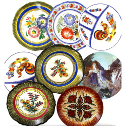 Lot d'assiettes diverses (une de M. Foui