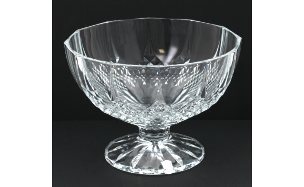 Coupe sur piédouche en cristal, H 15,5 x