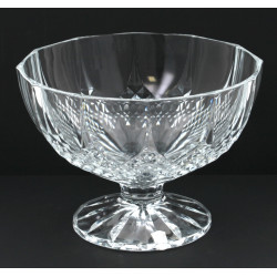 Coupe sur piédouche en cristal, H 15,5 x
