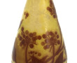 GALLE - Vase en verre double couche à dé