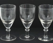 11 verres à pied anciens en verre, H 16 