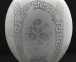 Grand verre de lampe en verre gravé et d