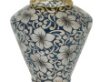 LEUNE - Vase en verre à décor de fleurs 