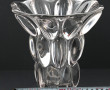 Vase à col évasé en verre moulé années 5