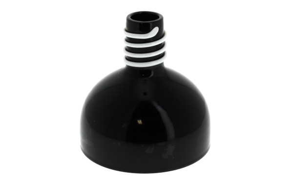 Vase en verre noir à fond plat, col à sp