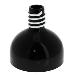 Vase en verre noir à fond plat, col à sp