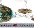 Suite de 5 verres à pied en verre peint 
