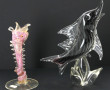 POISSON jaillissant des eaux, en verre g