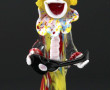 CLOWN en verre de couleurs de Murano, H 