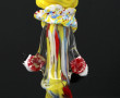 CLOWN en verre de couleurs de Murano, H 