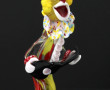 CLOWN en verre de couleurs de Murano, H 