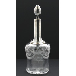 Carafe à liqueur ancienne en cristal, co