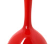 Important vase en verre orangé à col mou