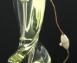 SEVRES - Pied de lampe en cristal teinté