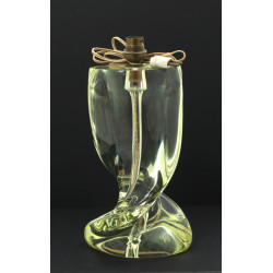 SEVRES - Pied de lampe en cristal teinté