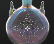 Vase ancien en verre transparent émaillé