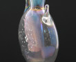 Vase ancien en verre transparent émaillé