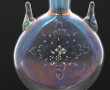 Vase ancien en verre transparent émaillé