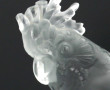 LALIQUE France - Perroquet en cristal bl