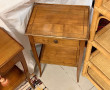 Paire de petits chevets en bois naturel 