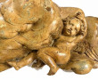PANNEAU ancien en bois naturel sculpté à