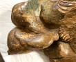 PANNEAU ancien en bois naturel sculpté à