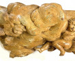 PANNEAU ancien en bois naturel sculpté à