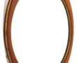 Miroir ovale encadrement en bois naturel