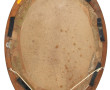 Miroir ovale encadrement en bois naturel