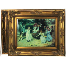 Paire de reproductions en couleurs, enca