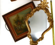 LOT comprenant 2 encadrements dorés, un 