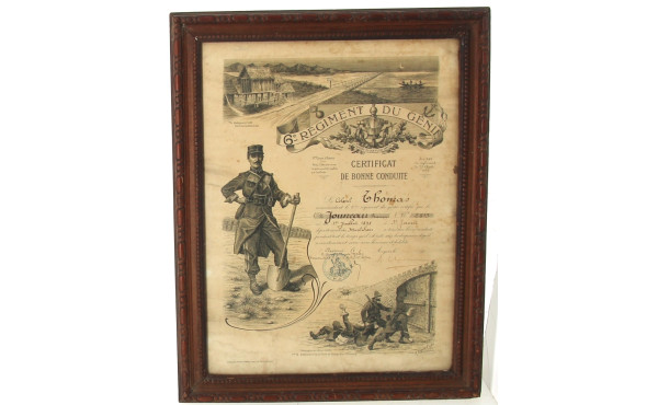 MILITARIA - Certificat de bonne conduite