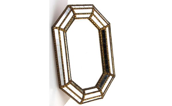 Petit miroir à parcloses années 60/70. 4