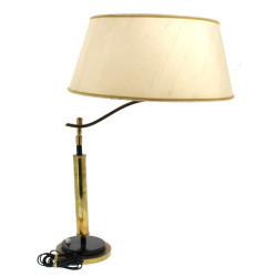 Lampe à poser en laiton et métal noir, i