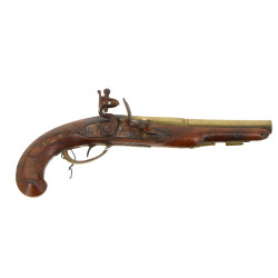 Pistolet à silex de Marine, canon rond à