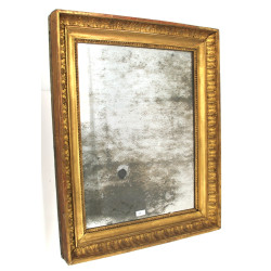 Miroir XIXème à encadrement bois et stuc