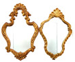 Lot de 2 miroirs rocailles, encadrements